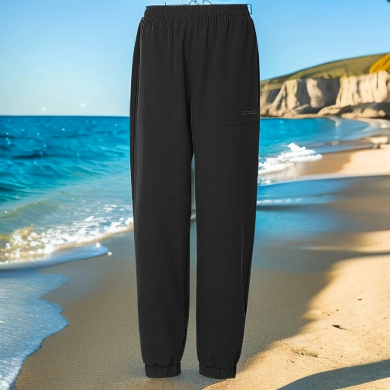 夏季户外运动速干裤轻薄透气弹力春夏运动束口徒步裤020