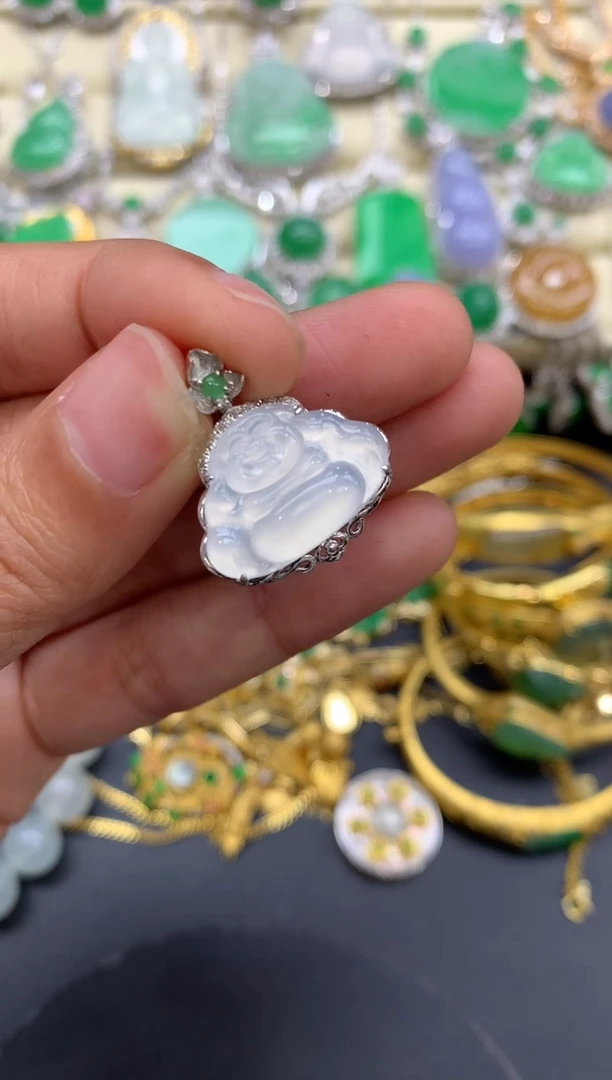 【闪购商品】翡翠颈饰18K金镶嵌371-中国好珍宝