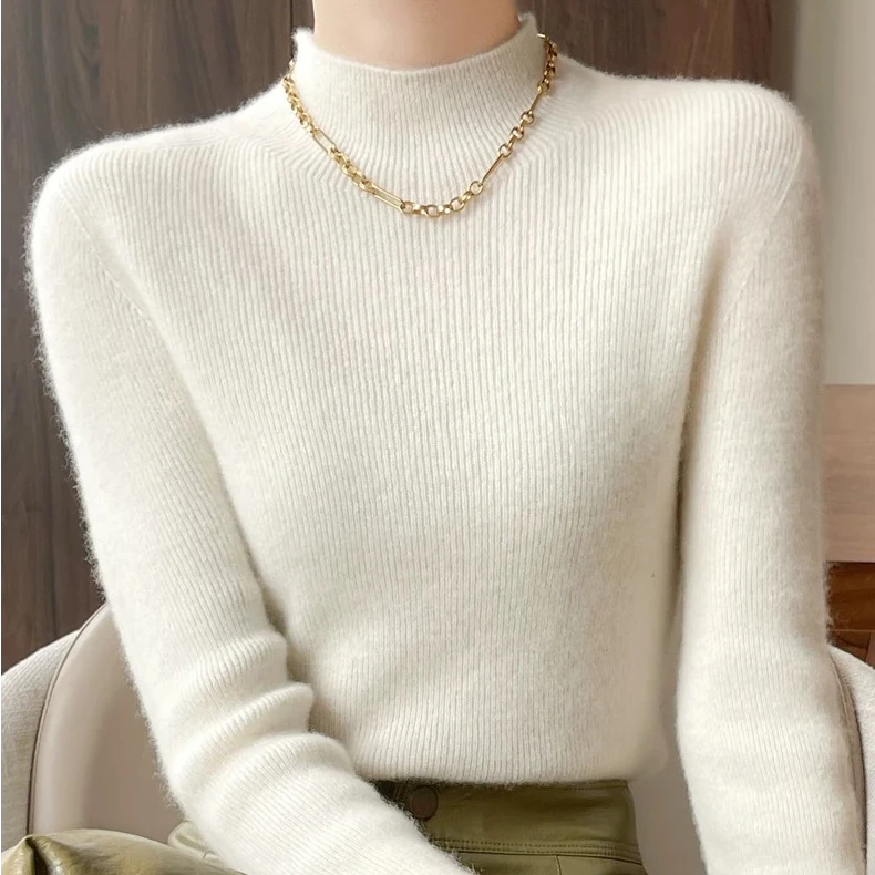 LB2 一线成衣山羊绒秋冬女半高领显瘦百搭优雅气质长袖打底衫L08