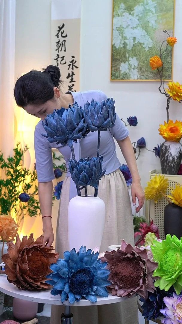 永生洋蓟灰蓝3头5269