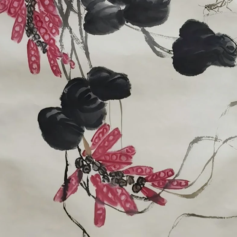 【辽拍】V250709-2-452《花卉》（3.8平尺）纸本镜片  yy