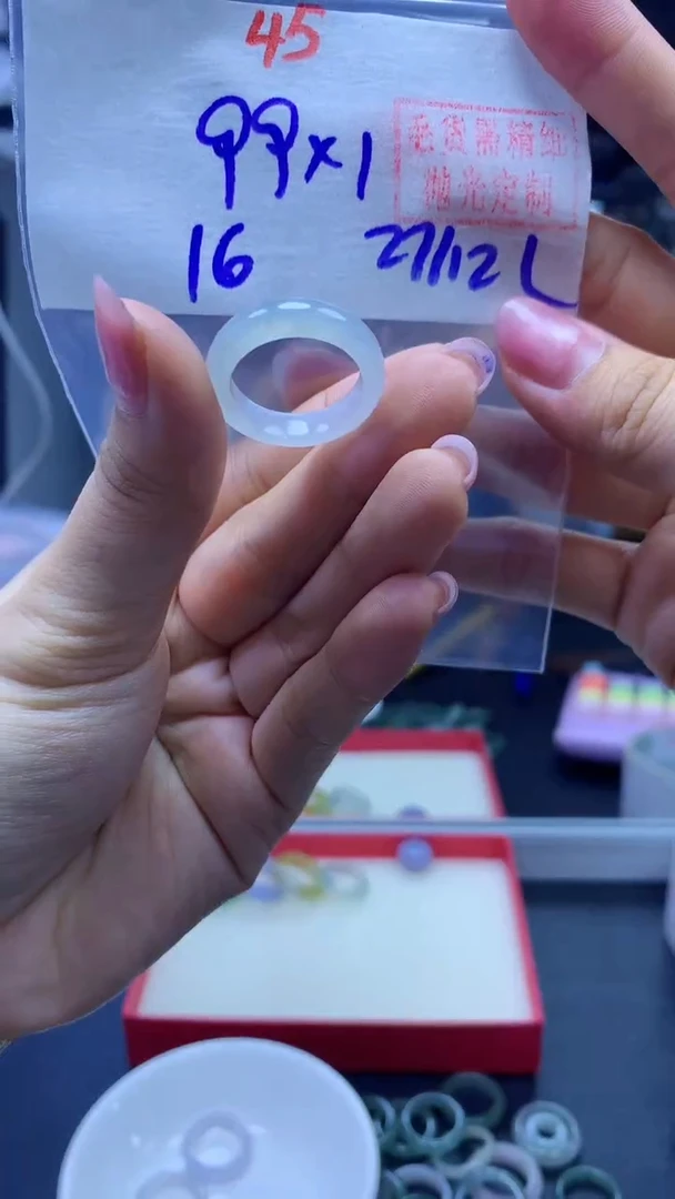 未镶嵌定制翡翠戒圈#99元-毛货需精细抛光