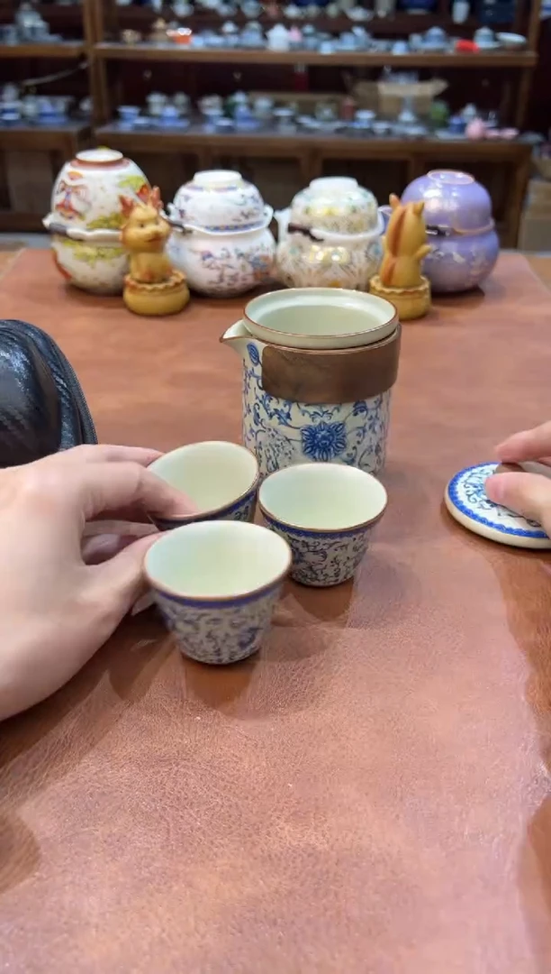 真的很便宜会开片的旅行茶具