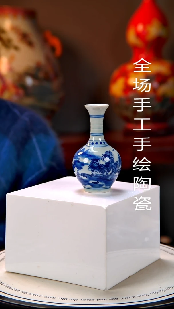 摆件陶景德镇手绘陶瓷1