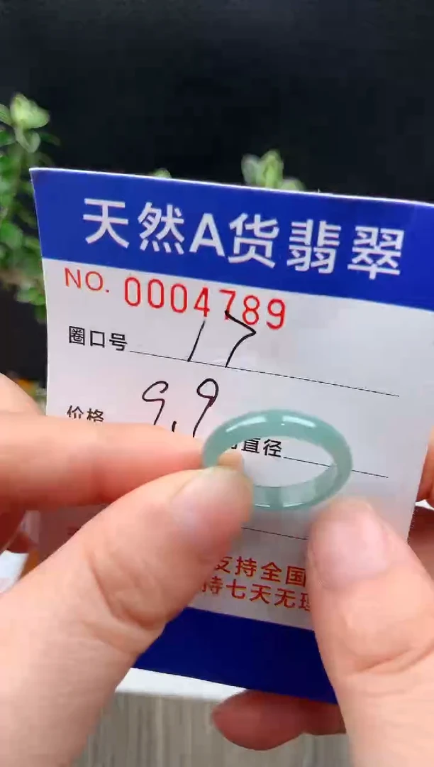 未镶嵌戒指翡翠17#