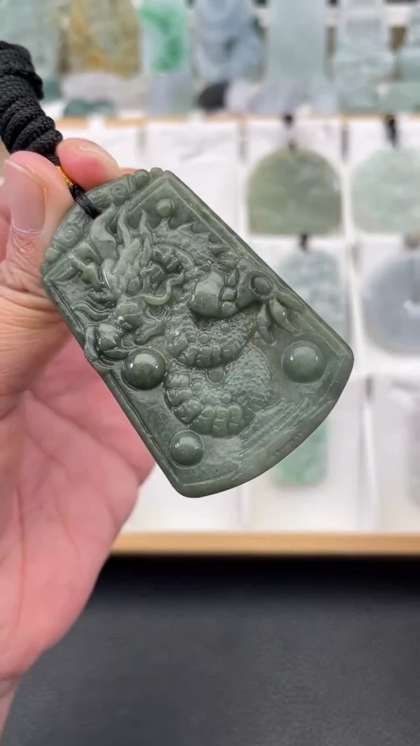 颈饰未镶嵌翡翠天然缅甸翡翠A货 有瑕疵5