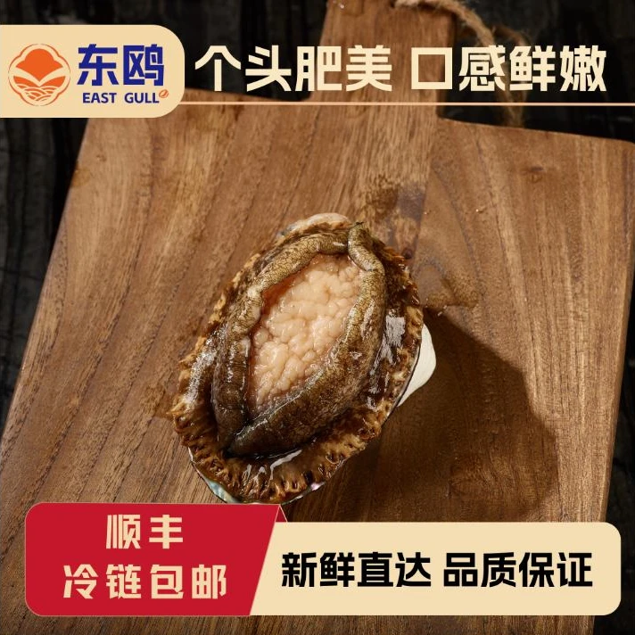 东鸥九孔鲍鱼【顺丰冷链】30颗左右5-6cm约520克-540克