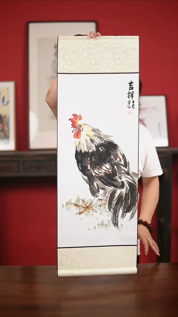 国画手写手绘-32*95卷轴