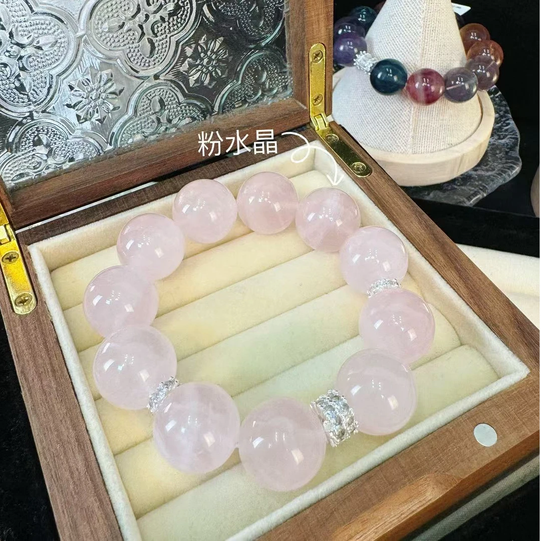 【粉水晶】天然水晶手串原创小众设计F02