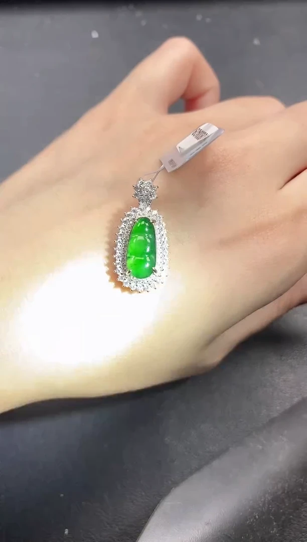 银S925镶嵌戒指翡翠51151