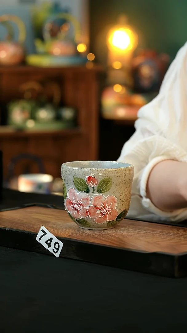 杯手绘心瓷陶瓷浮力