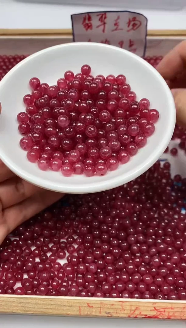 散珠未镶嵌碧玺C916 卢比莱红碧玺6mm30个8.8元