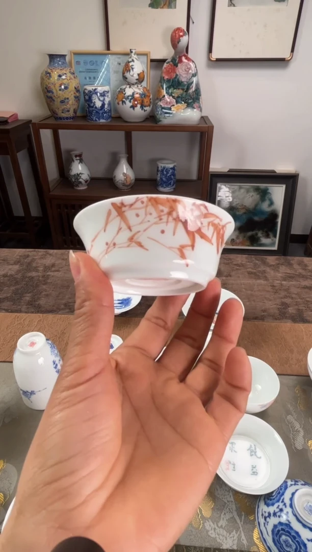 【闪购商品】景德镇文祥窑手工釉下彩单杯