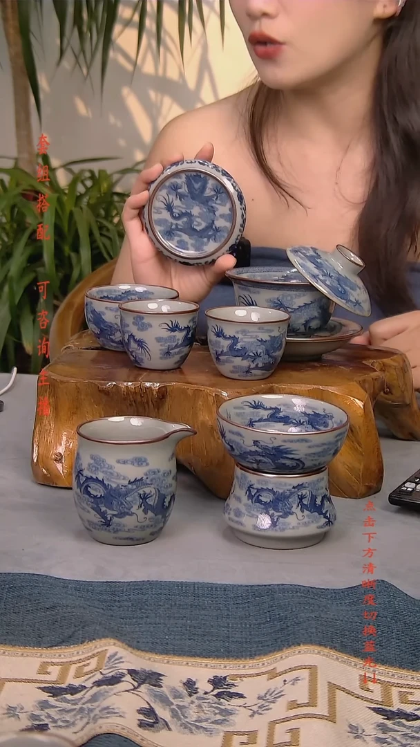简装家用款7件套 老陶泥开片纹陶瓷茶具