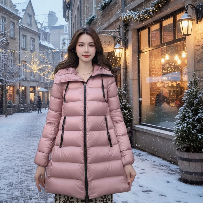 未使用 MONCLER SUYEN 纯色拉链连帽外套 粉色/00
