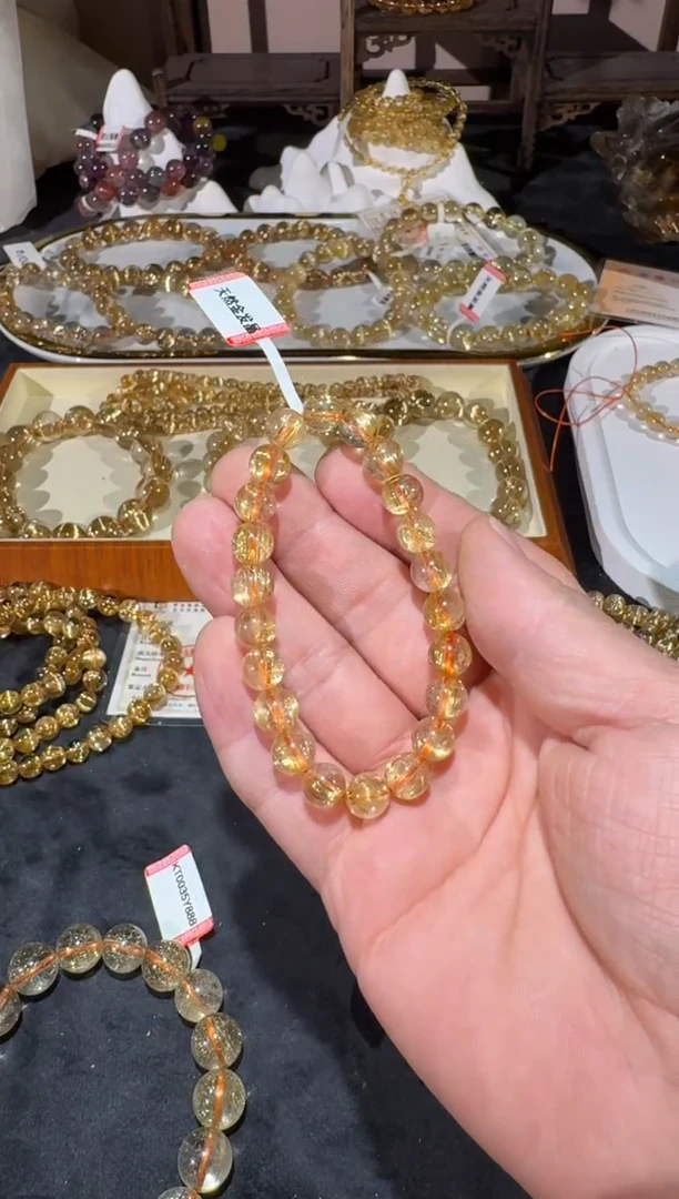 未镶嵌手串发晶SJ-668金发晶