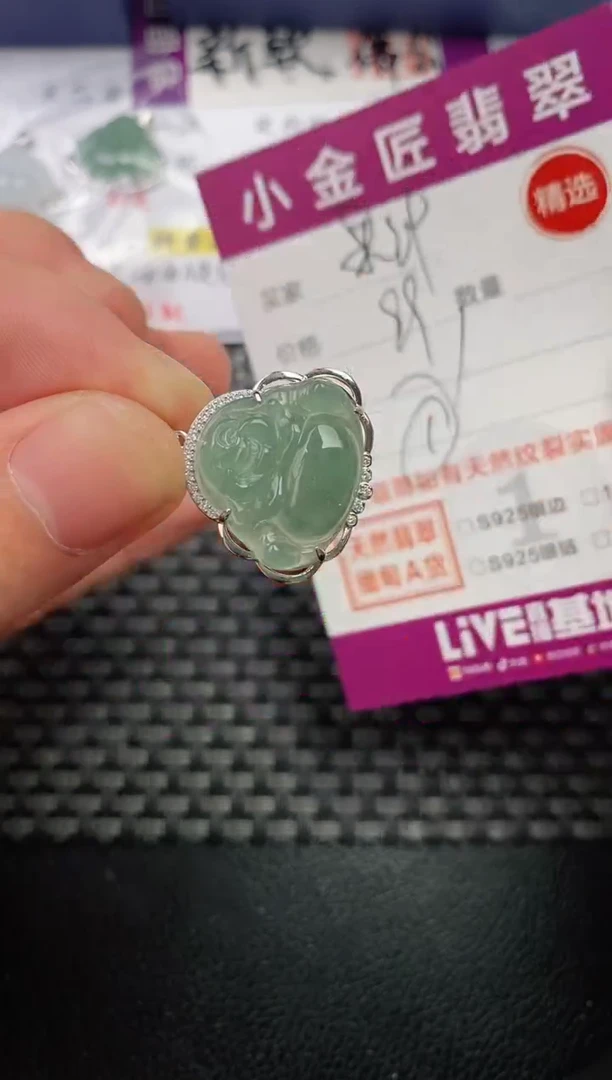 翡翠银S925镶嵌颈饰·