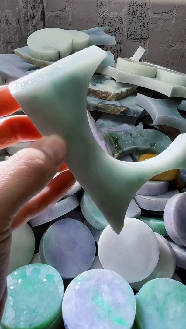 裸石翡翠天然翡翠A货玉 南 013