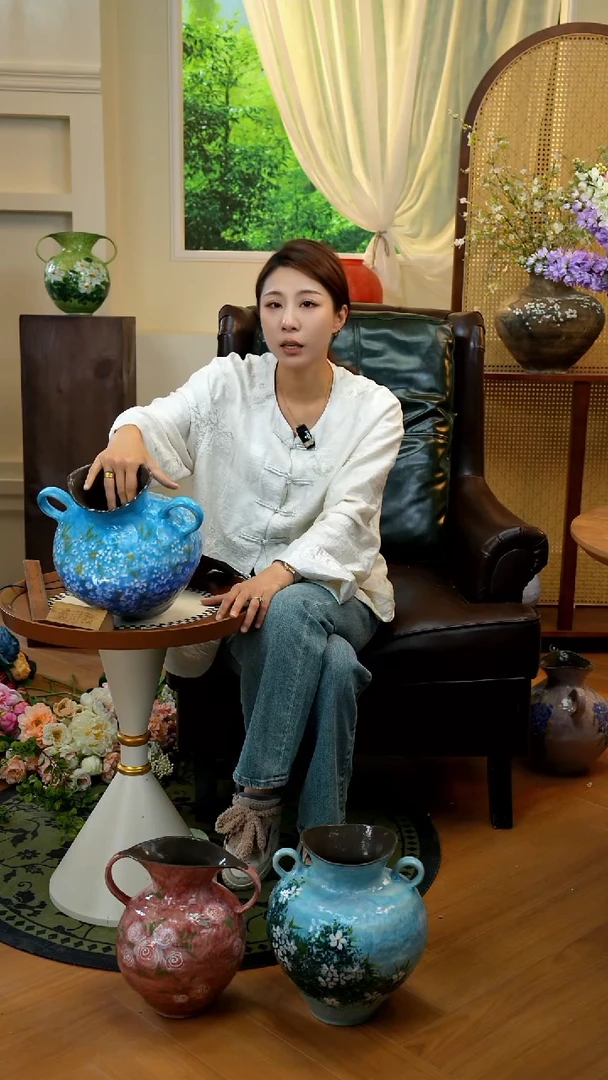 景德镇手工手绘陶瓷花器（微瑕）5