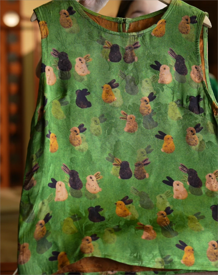 点绛唇<<非遗美学>>时尚减龄真丝上衣1187