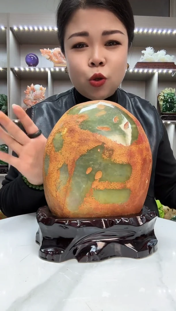 未镶嵌蛇纹石玉11天然石材岫玉摆件居家摆放