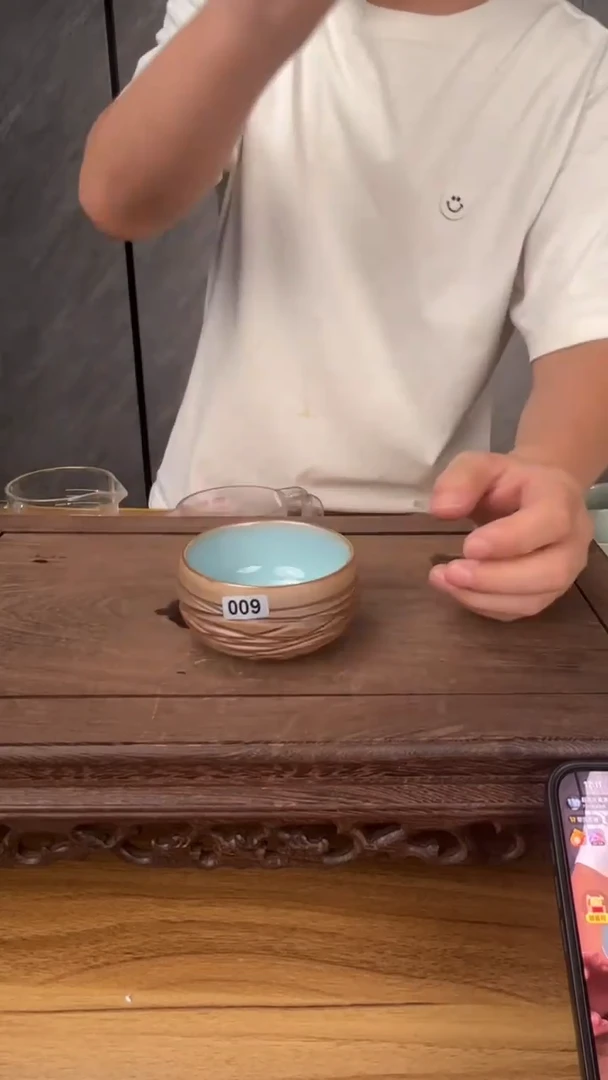 杯009号天青釉重工禅定杯微微不完美裸发