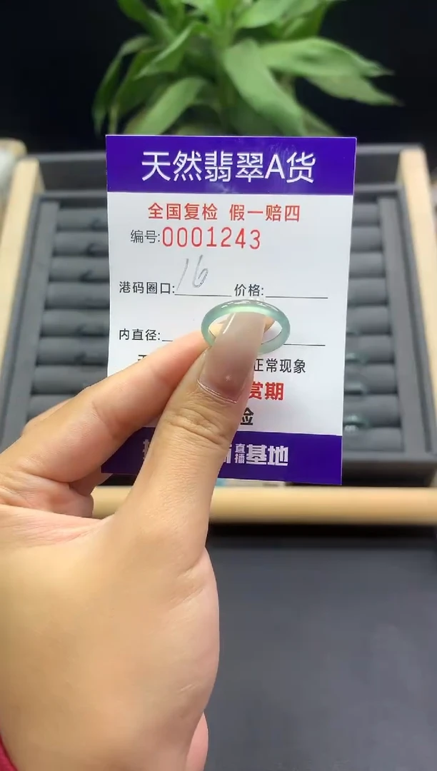未镶嵌戒指翡翠天然  1243