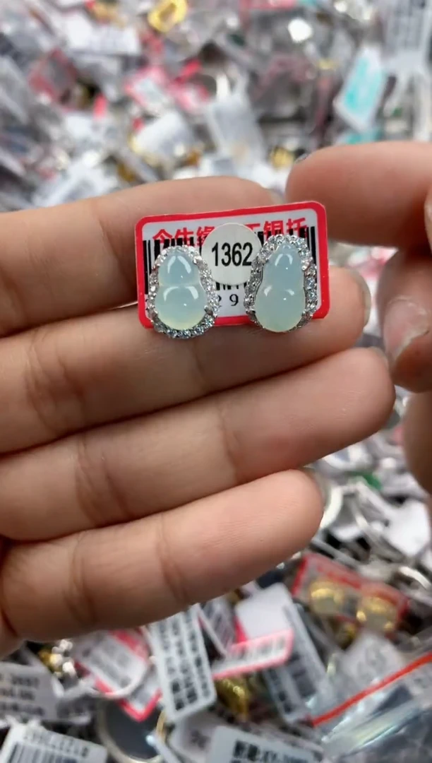 银S925镶嵌戒指翡翠444    9