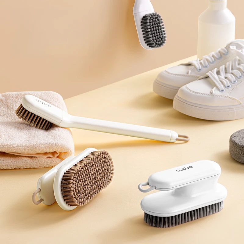 deHub创意可旋转鞋刷软毛家用不伤鞋洗鞋专用洗衣刷子长柄清洁刷