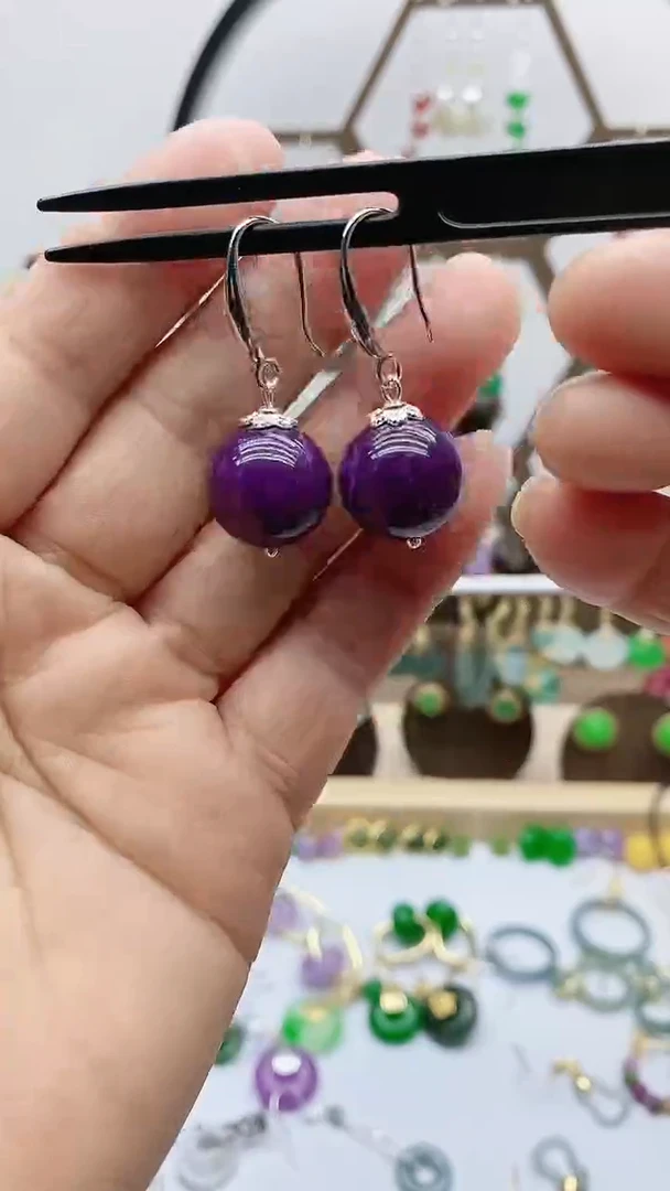 未镶嵌苏纪石（舒俱来）耳饰793