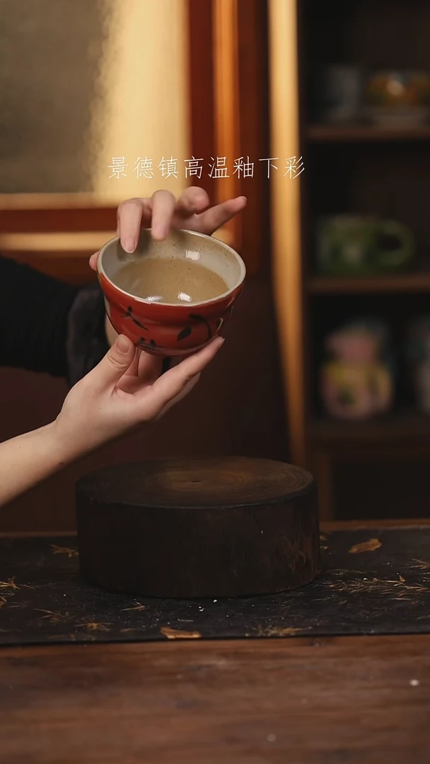 陶瓷景德镇高温釉下手绘陶瓷@L678@