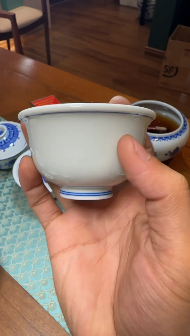 萍****n妙色 柴窑葫芦小压手杯