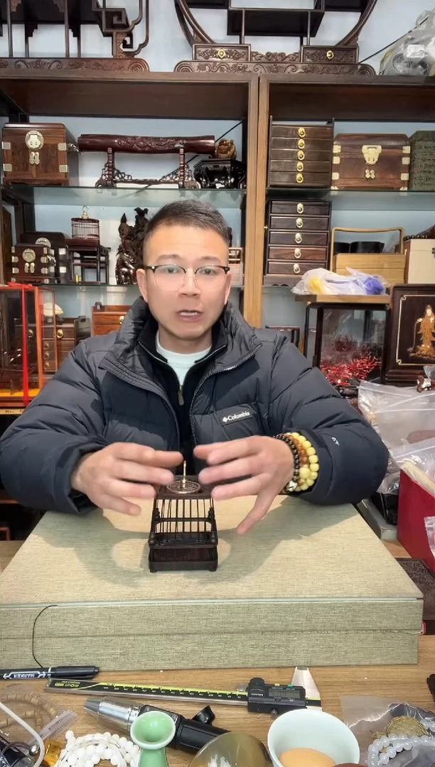 乌木类书架277紫光檀蝈蝈笼