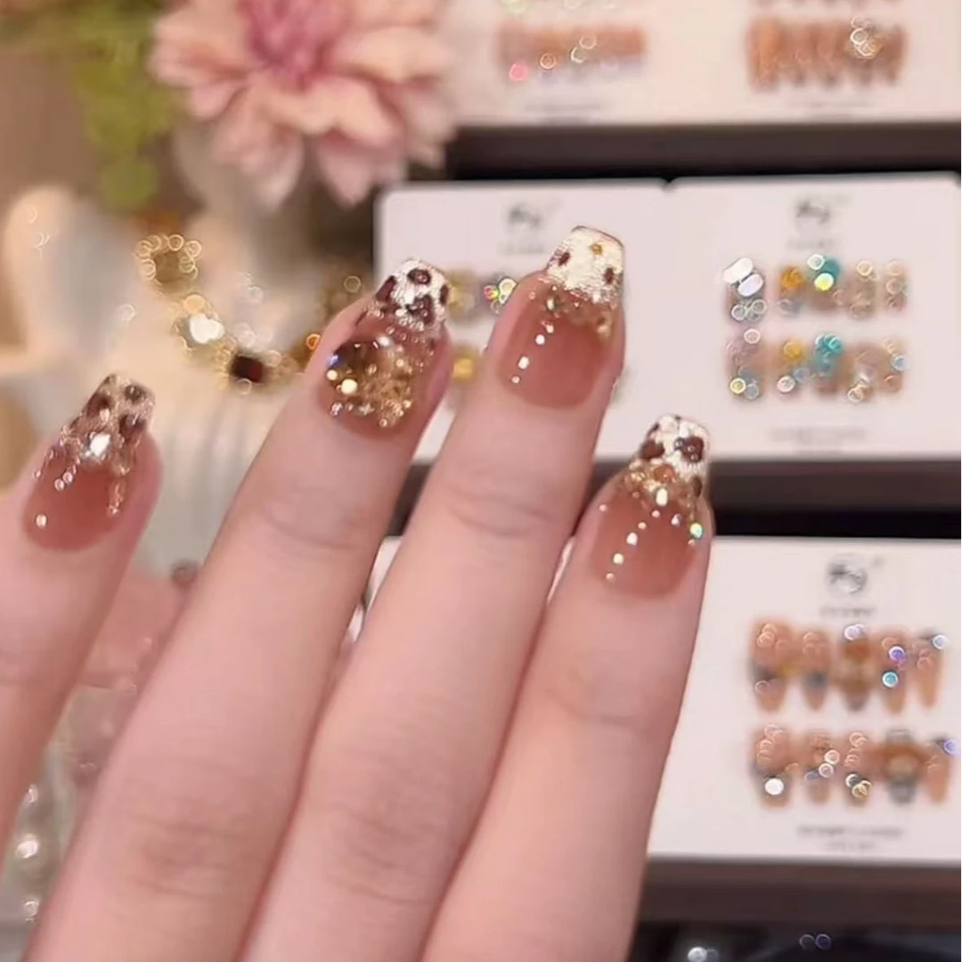 【豹纹Kitty】纯手工精品重工美甲穿戴甲百搭精致显白穿戴甲