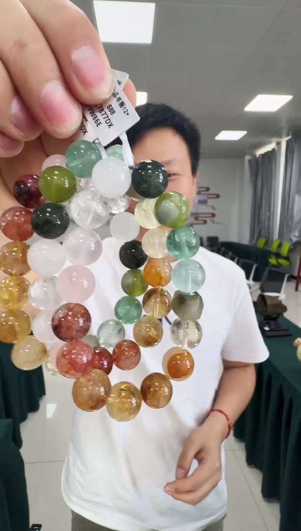 水晶手链未镶嵌7877DX 约12mm多样式发一件