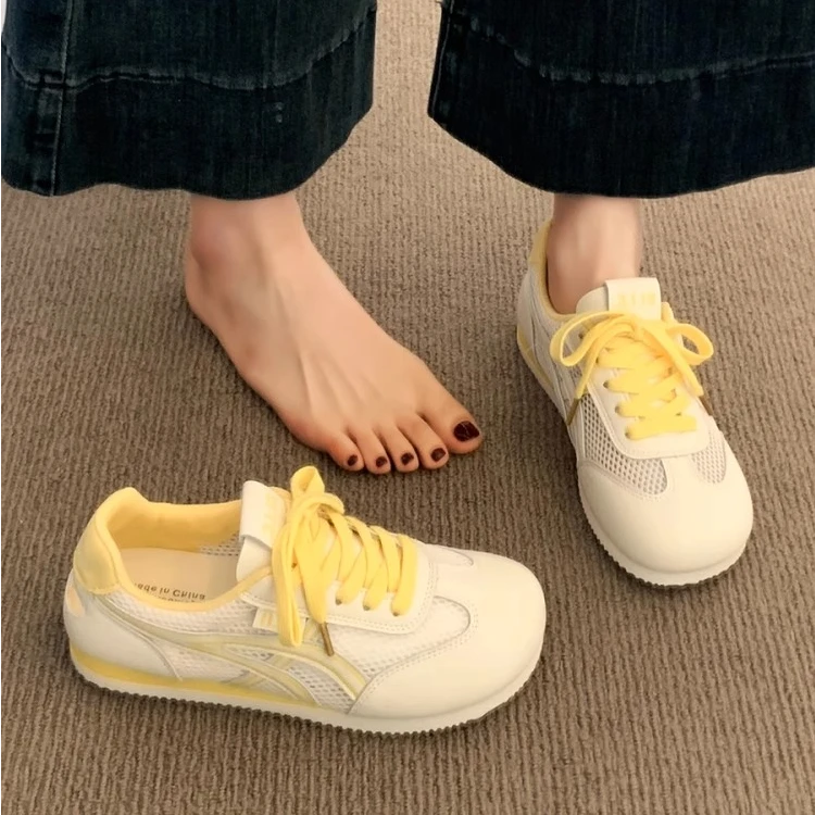 Moleubak小白鞋子女2025新款爆款夏季薄款透气阿甘德训鞋镂空凉鞋