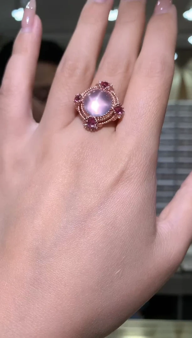 银S925镶嵌戒指水晶【宝石世家严选】