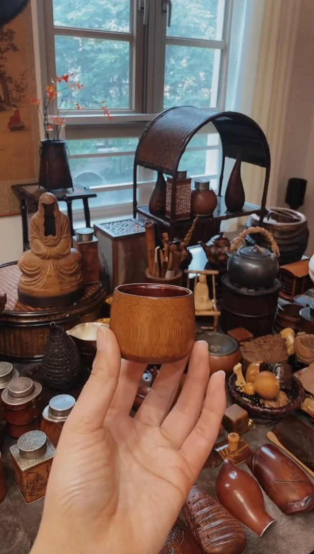 竹制大漆精品主人杯