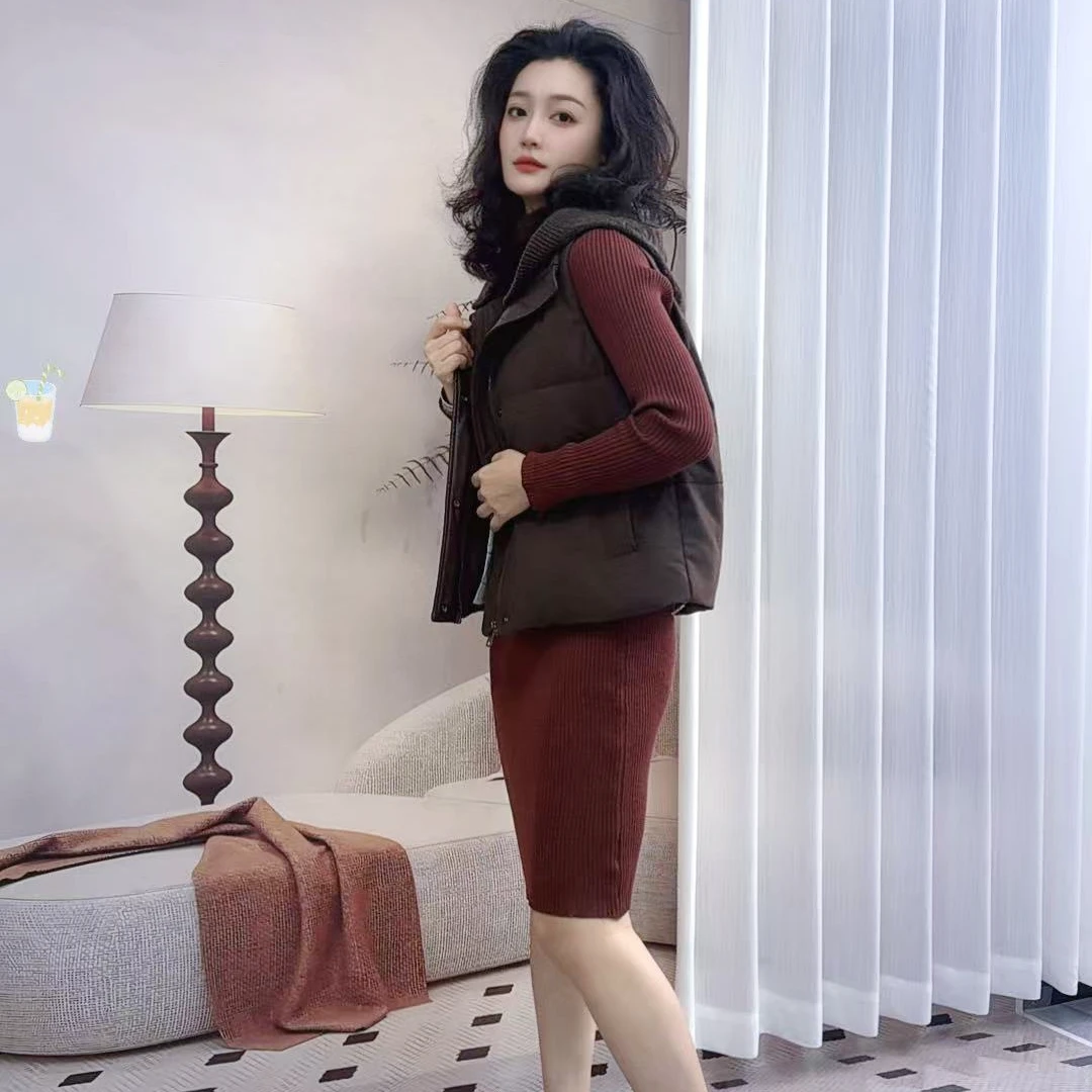 秋季羽绒马甲短款保暖羽绒服立领时尚潮流秋冬修身型