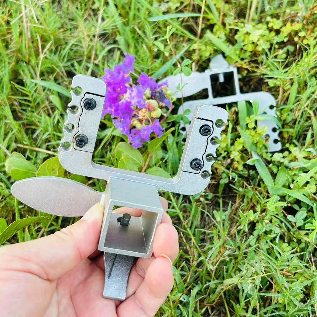 不锈钢圆扁两用圆皮扁皮筋滑杆弹弓弓头配件高精度大威力户外实战