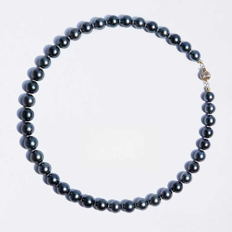 【水玥珠宝】大溪地孔雀绿全珠项链 客服端入口 勿拍