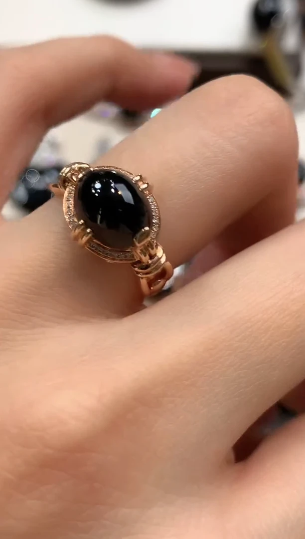 18K金镶嵌戒指翡翠q115