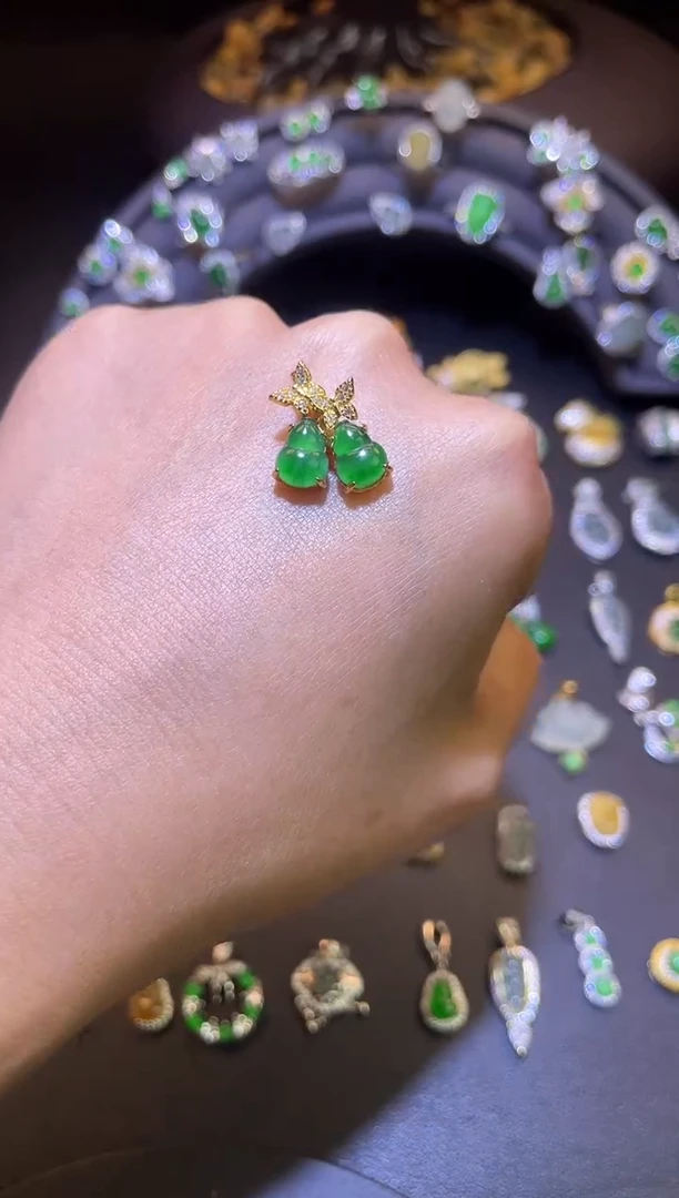 吊坠(不含链)银S925镶嵌翡翠1