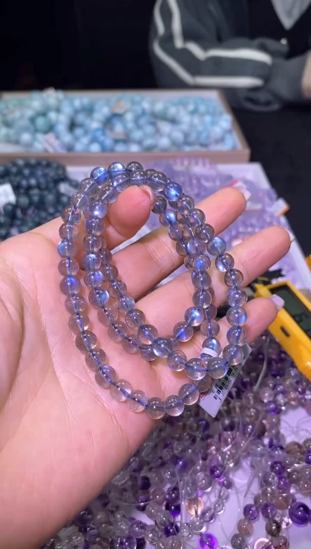 未镶嵌多圈长石灰月光多圈-A13-多样性发其一