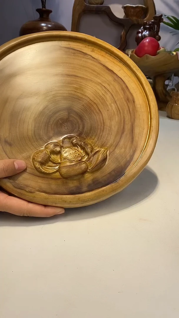 【闪购商品】香樟木A4微瑕莲花干泡/尺寸28*4