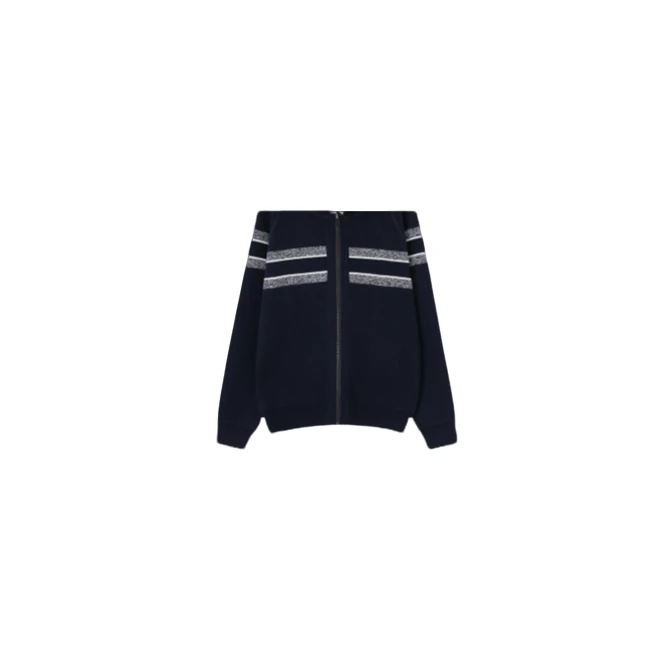 BAOFAHU时尚女士两面穿早春款撞色连帽羊毛针织开衫外套-3113