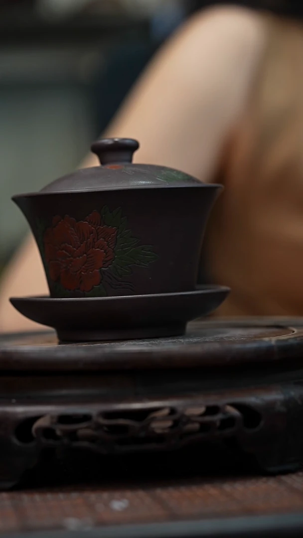 茶壶紫砂宜兴岁颐传砂原矿全手盖碗