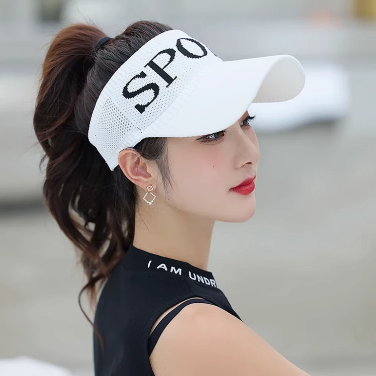 空顶帽子女夏韩版百搭防晒无顶跑步太阳帽户外休闲防紫外