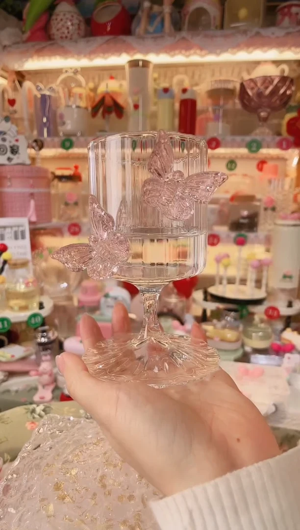 【闪购商品】摆件蝶恋花红酒杯品质好，发货快，放心拍