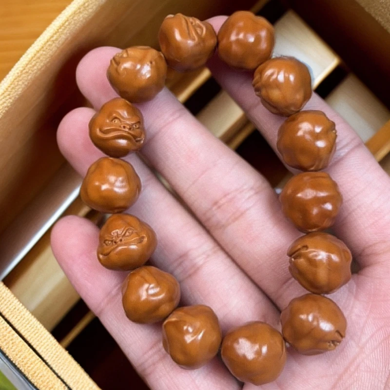 橄榄核雕手串 蛙百态